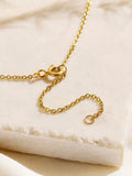 Posh Totty Designs gold tone CZ initial necklace, imported from the UK