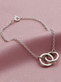 Posh Totty Designs double hoop names bracelet 19cm, imported from the UK