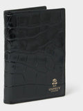 Osprey London black Wentworth Italian leather passport cover, UK version