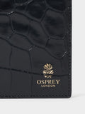 Osprey London black Wentworth Italian leather passport cover, UK version