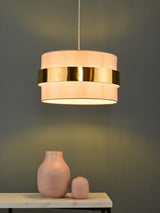 Next Dar Lighting Oki Taupe Easy Fit Pendant Ceiling Light 38cm- Buy online at McGrocer