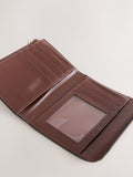 Tan brown envelope lock purse with gold-tone lock (British brand)