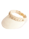 Seaspray white Amelia braided visor hat (British brand)