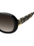 Tommy Hilfiger black round sunglasses with tortoiseshell arms, imported from the UK