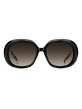 Tommy Hilfiger black round sunglasses with tortoiseshell arms, imported from the UK