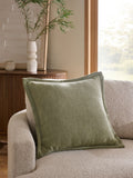 Green 50 x 50cm Burford Flange Edge Cushion