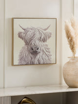 Next Neutral Hamish The Highland Cow 3D Carved Framed Wall Art- Buy online at McGrocer
