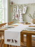 Catherine Lansfield Natural Angus Highland Cow cotton placemat 30x46cm - British product