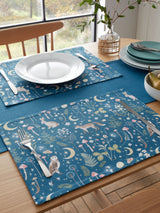 Next Catherine Lansfield Navy Blue Enchanted Twilight Animals Cotton Dining Placemat 30cm x 46cm- Buy online at McGrocer