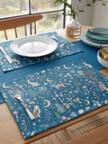 Catherine Lansfield Enchanted Twilight Animals cotton placemat 30x46cm - British product