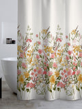 Catherine Lansfield pink countryside floral shower curtain one size - British product