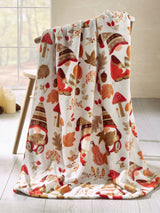 Next Catherine Lansfield Natural Woodland Gonks Fleece Throw Blanket 130 x 170 cm- Buy online at McGrocer