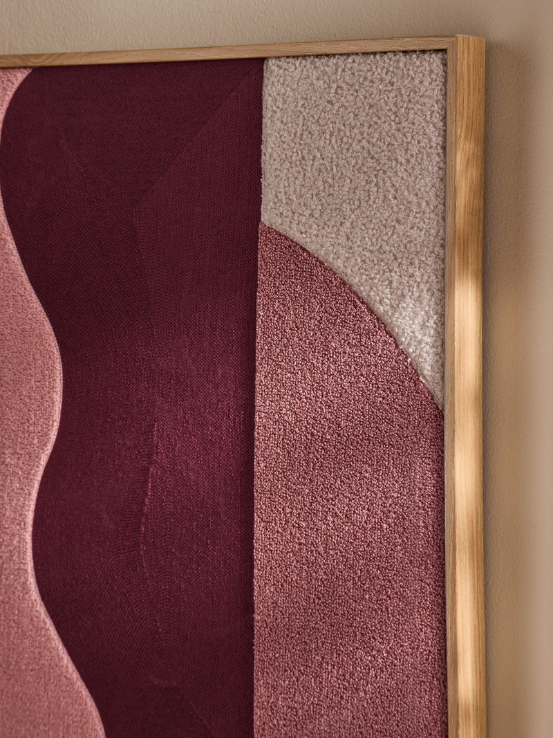 MADE.COM Pink Ronja wall art abstract textured 70x50cm, UK version