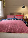 Catherine Lansfield Blue Christmas Town reversible duvet cover set - British product