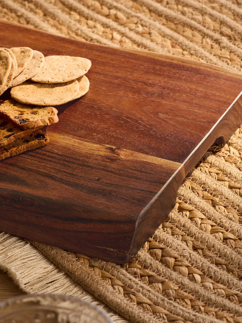 large live edge acacia wood charcuterie board, UK version