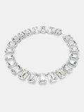 Swarovski White Rhodium Plated Crystal Tennis Necklace (British brand)