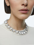 Swarovski White Rhodium Plated Crystal Tennis Necklace (British brand)