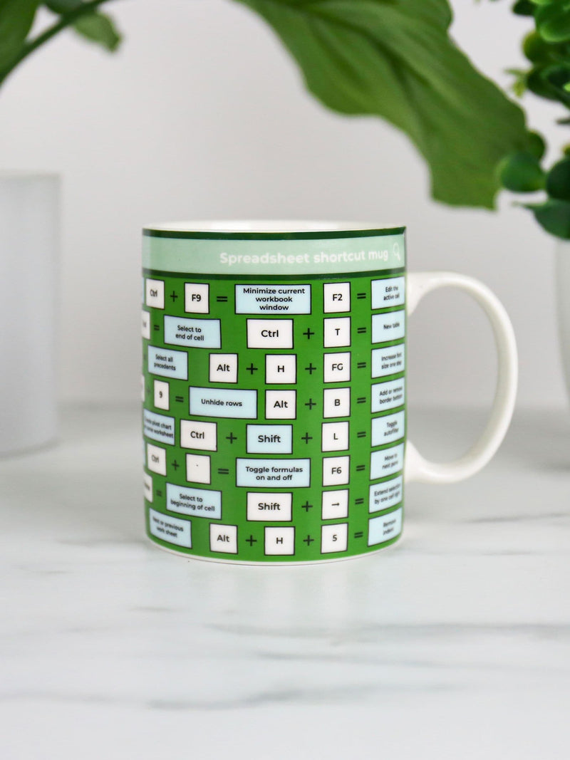 Gift Republic spreadsheet shortcut mug one size (British brand)