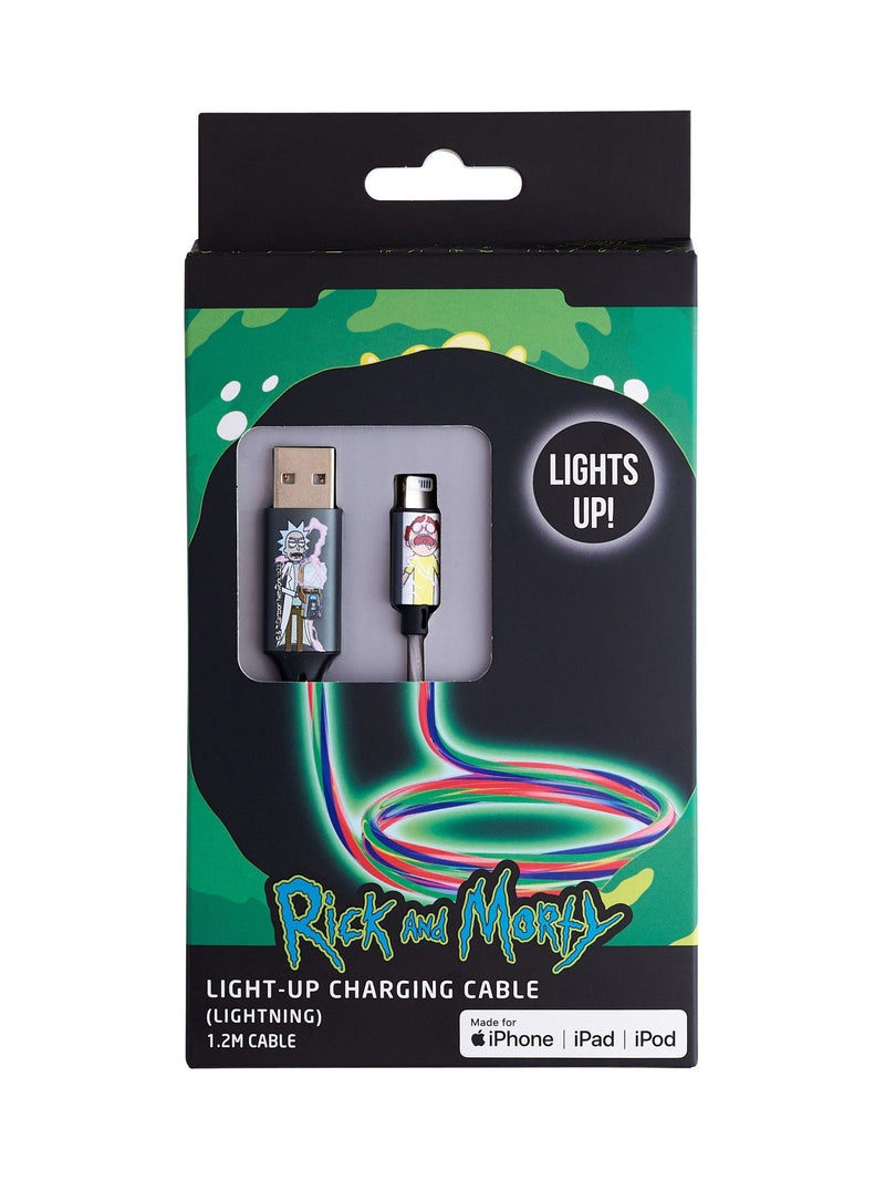 Rick and Morty green light up charging cable, UK version