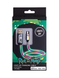 Rick and Morty green light up charging cable, UK version