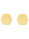 Karen Millen gold tone mosaic stud earrings 0.7cm, imported from the UK