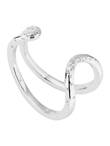 Next Karen Millen Crystal Sprinkle Loop Cuff Bracelet Silver Tone- Buy online at McGrocer