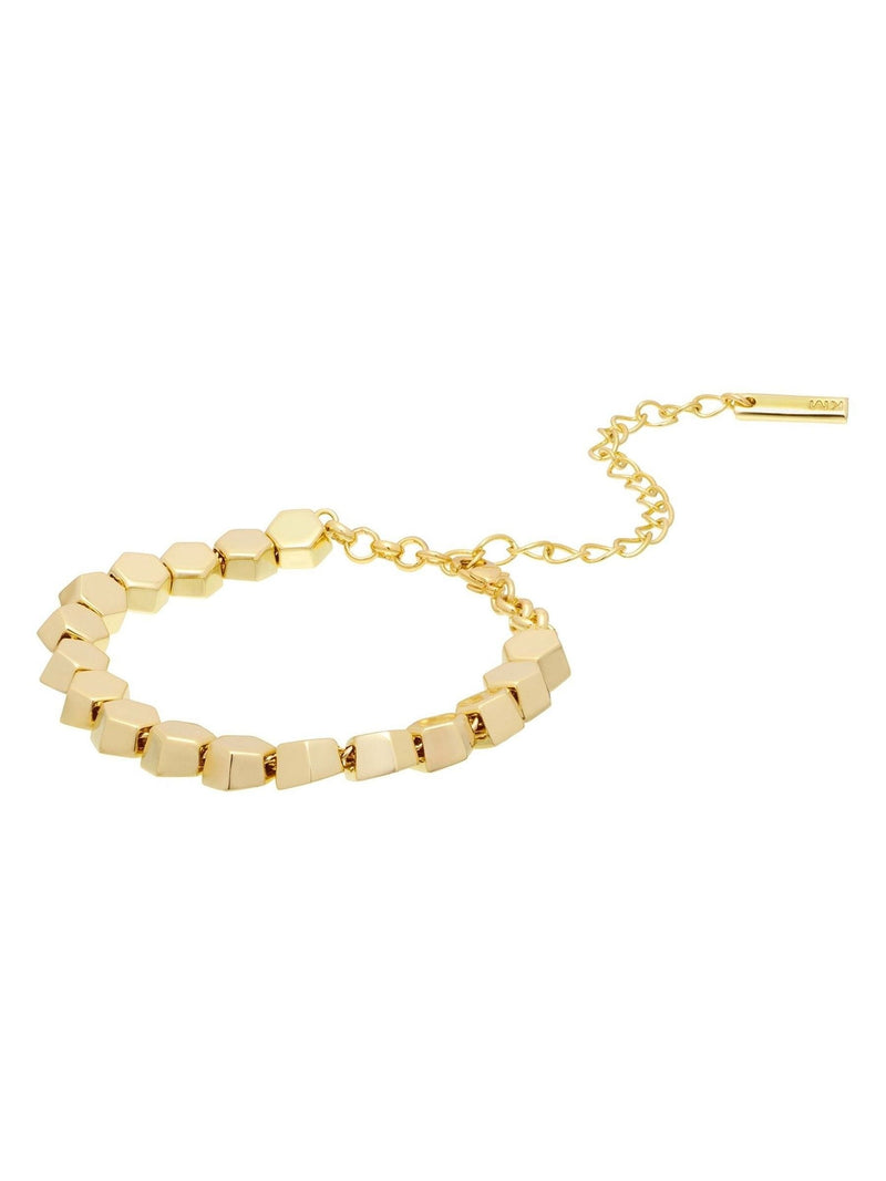 Karen Millen Mosaic Bracelet Gold Tone 23.5cm, imported from the UK