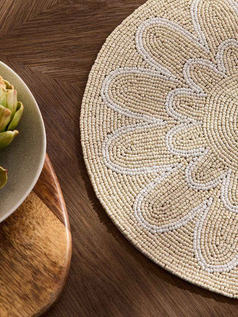 Beaded scallop placemats set of 2 - British product