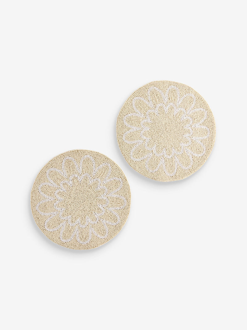 Beaded scallop placemats set of 2 - British product