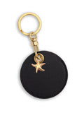Jonnys Sister personalised faux leather bag charm with gold tone starfish, imported from the UK