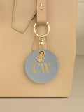 Jonnys Sister Personalised Faux Leather Bag Charm with Gold Tone Flower Charm