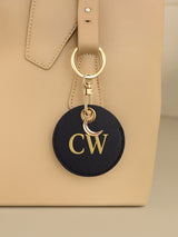 Next Jonnys Sister Personalised Faux Leather Bag Charm with Gold Tone Half Moon Charm- Buy online at McGrocer