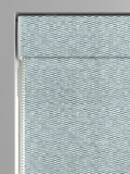 Blue Abaci geometric roman blind made to measure, UK version