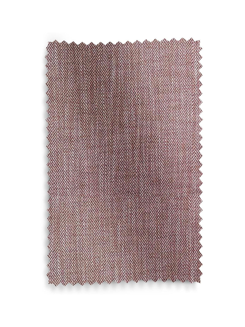 Red herringbone Roman blind made to measure, UK version