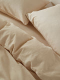 Martex Cream Almond Touch of Linen Duvet Cover Set