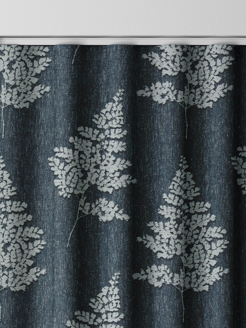 Blue Midori curtains floral jacquard design British product