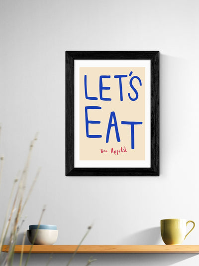 Next East End Prints Black Let's Eat by Simply Extra Jordanary Wall Art- Buy online at McGrocer