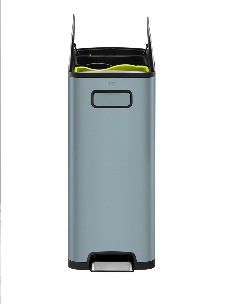 Eko Titanium Blue Ecofly stainless steel bin 20L (British brand)