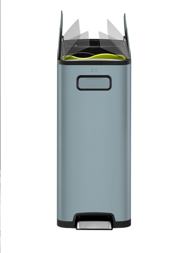 Eko Titanium Blue Ecofly stainless steel bin 20L (British brand)