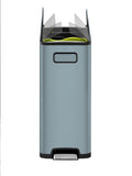 Eko Titanium Blue Ecofly stainless steel bin 20L (British brand)