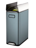 Eko Titanium Blue Ecofly stainless steel bin 20L (British brand)