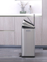 Next Eko X Cube Stainless Steel Recycling Bin 40L- Buy online at McGrocer