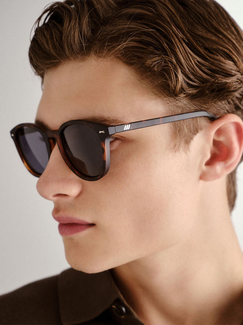 Le Specs Bandwagon sunglasses brown frame polycarbonate lenses (British brand)