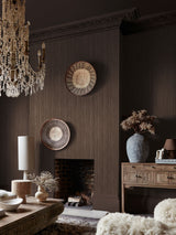 Next Abigail Ahern Chocolate Fibre Stripe A4 Wallpaper Sample- Buy online at McGrocer