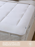 Silentnight white wool mattress topper (British brand)