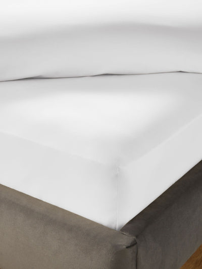Silentnight White Cotton Extra Deep Fitted Sheet 40cm