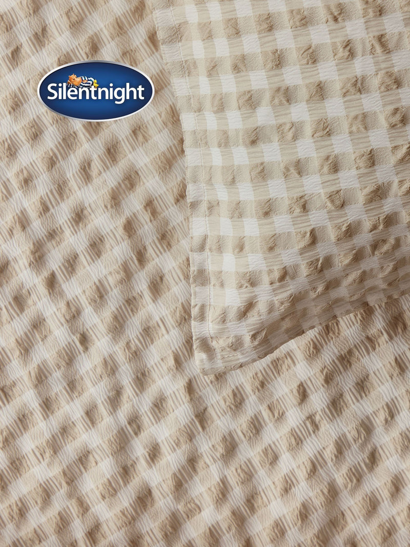 Silentnight Natural Supersoft Duvet Set Gingham