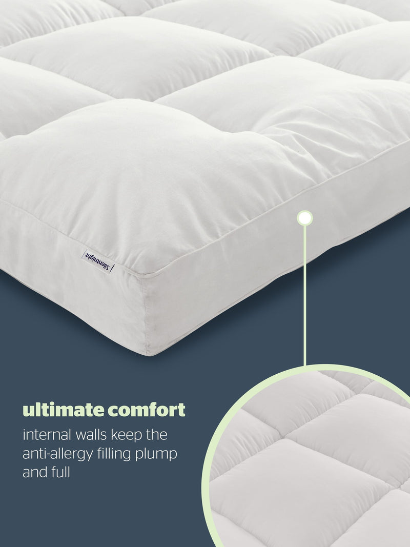Silentnight White Anti Allergy Ultimate 1000 Extra Deep Mattress Topper (British brand)