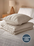 Silentnight Natural Quilted Bedspread 150x200cm - British product