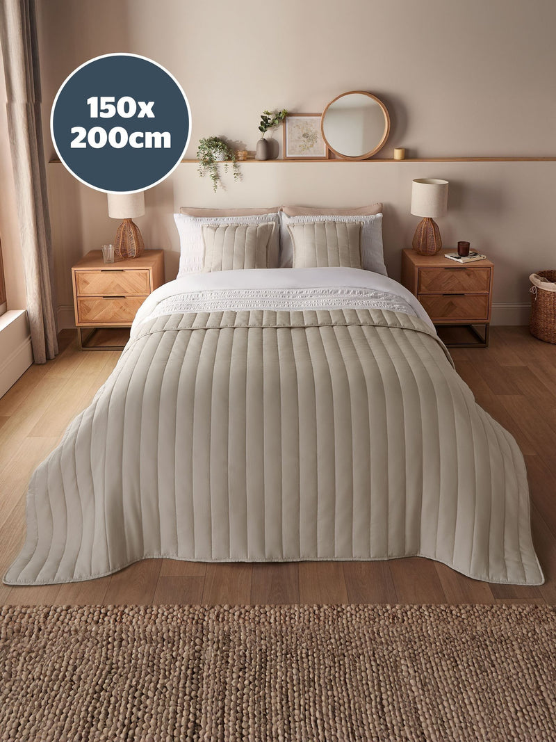 Silentnight Natural Quilted Bedspread 150x200cm - British product